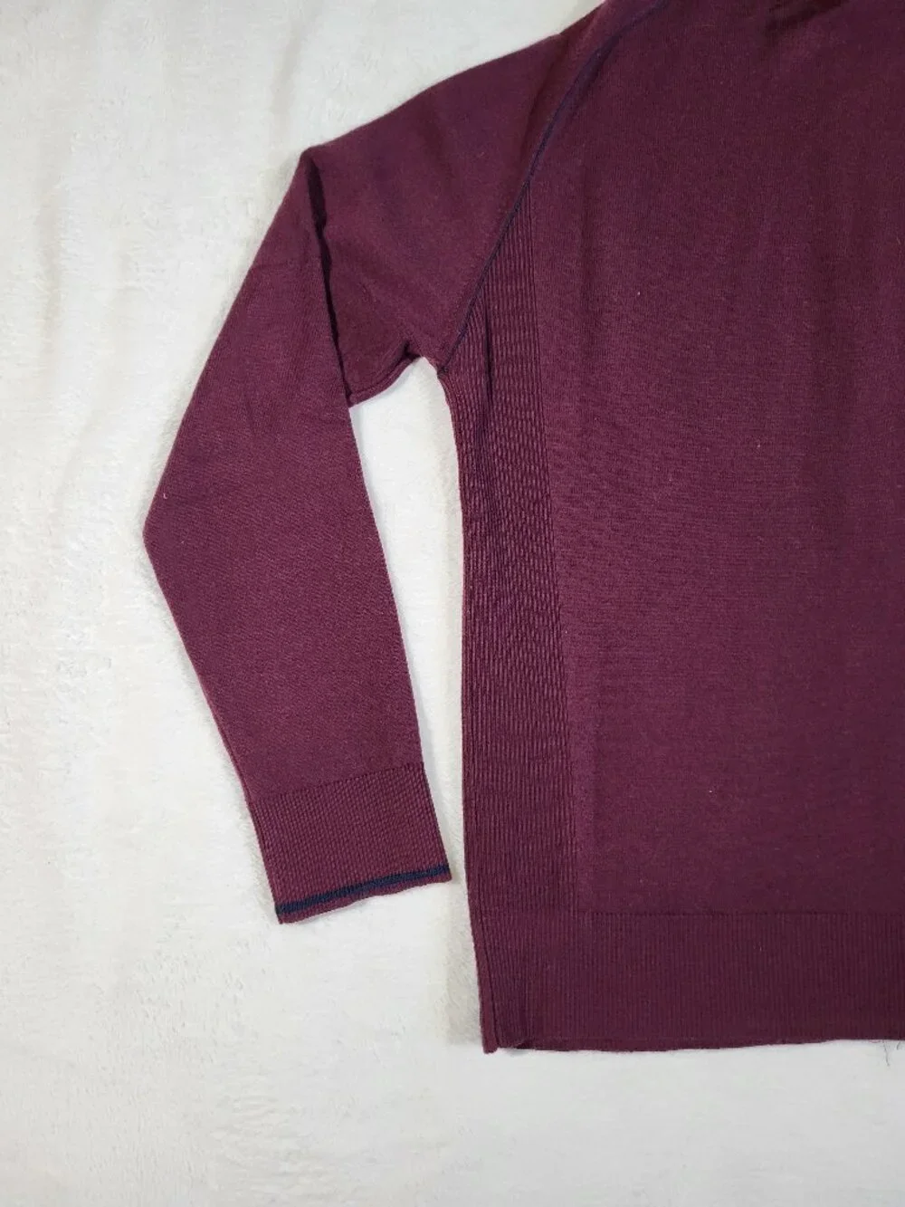 Rapha Finest Merino Track Top Full Zip Maroon Sweater - Large!